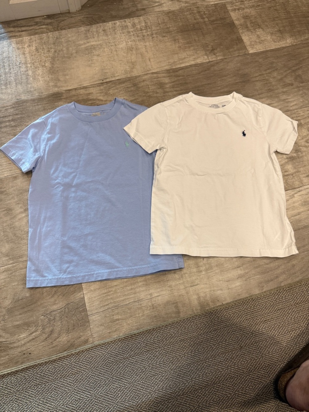 Ralph Lauren Kids Short-Sleeve Tees - White & Light Blue